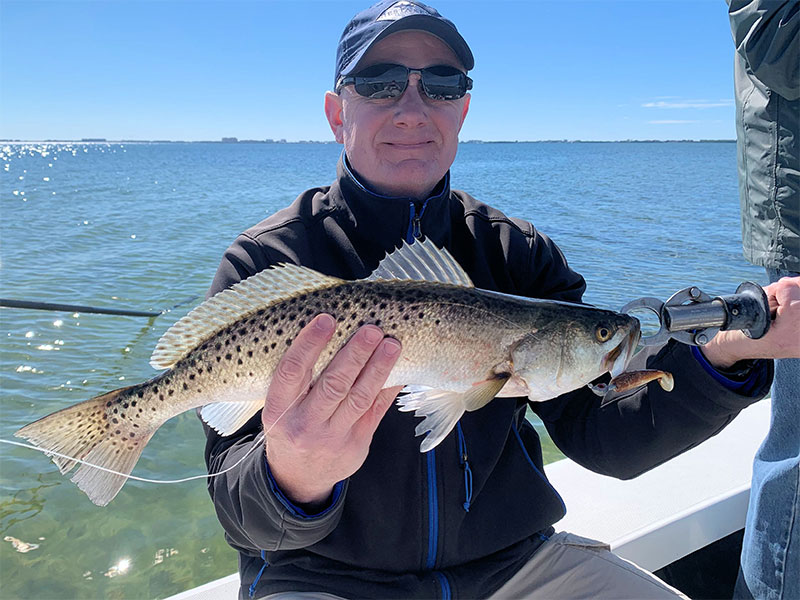 Rick Anderson, from IL, with a nice looking Sarasota Bay Trout.